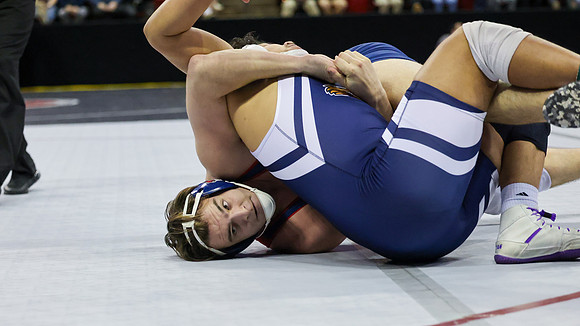 STATE TOURNEY 215lbs. Jaxon Johnson Bout 2 (27)