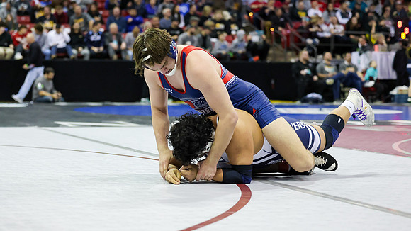 STATE TOURNEY 215lbs. Jaxon Johnson Bout 2 (50)