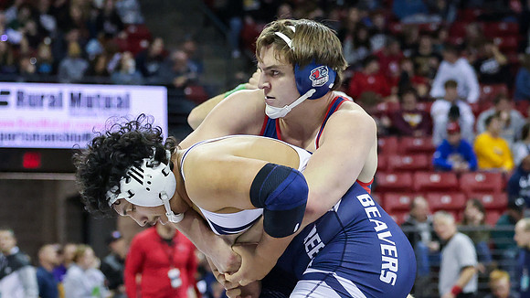 STATE TOURNEY 215lbs. Jaxon Johnson Bout 2 (52)