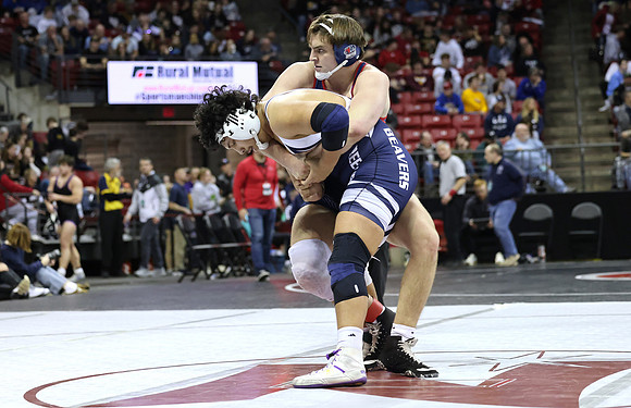 STATE TOURNEY 215lbs. Jaxon Johnson Bout 2 (54)
