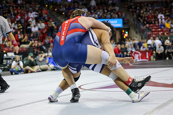 STATE TOURNEY 215lbs. Jaxon Johnson Bout 2 (56)