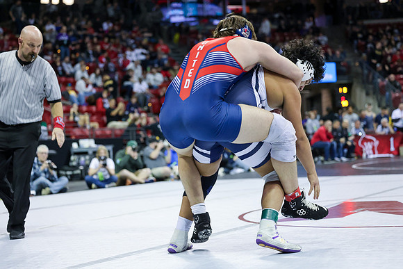 STATE TOURNEY 215lbs. Jaxon Johnson Bout 2 (57)