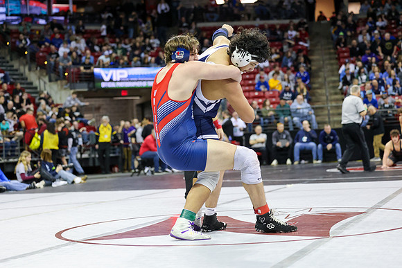 STATE TOURNEY 215lbs. Jaxon Johnson Bout 2 (63)