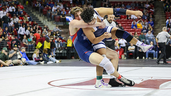 STATE TOURNEY 215lbs. Jaxon Johnson Bout 2 (67)