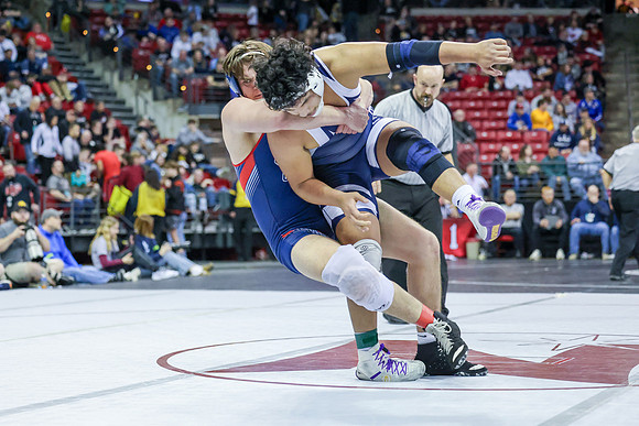 STATE TOURNEY 215lbs. Jaxon Johnson Bout 2 (69)