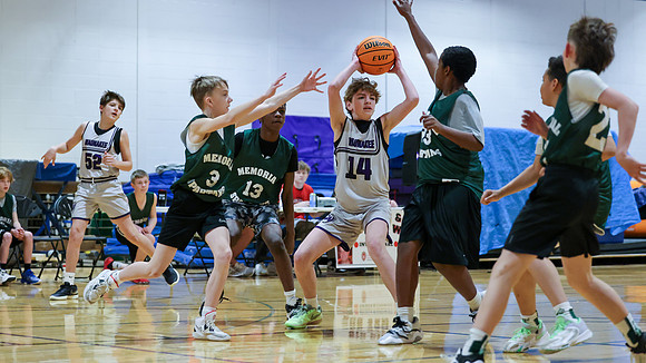 2-25-24 Waunakee 7th Grade Boys vs. Madison Memorial at Big Bill & Bob Van Wie Invitational  (50)