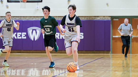 2-25-24 Waunakee 7th Grade Boys vs. Madison Memorial at Big Bill & Bob Van Wie Invitational  (59)