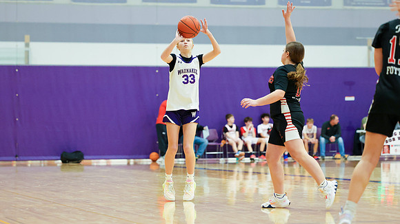 2-25-24 Waunakee 8th Grade Girls vs. Hortonville at BIG BILL & BOB VAN WIE INVITATIONAL  (26)