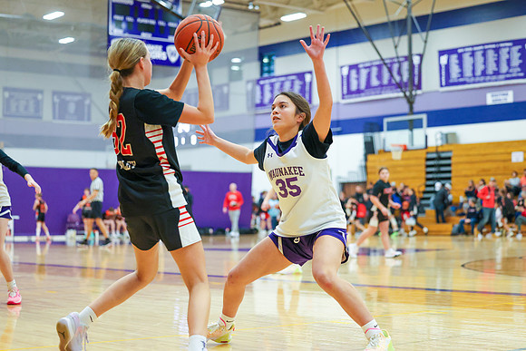 2-25-24 Waunakee 8th Grade Girls vs. Hortonville at BIG BILL & BOB VAN WIE INVITATIONAL  (29)