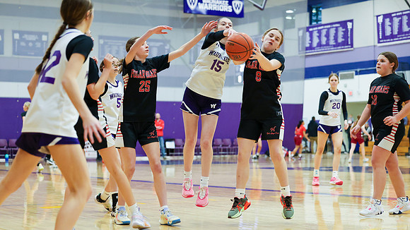 2-25-24 Waunakee 8th Grade Girls vs. Hortonville at BIG BILL & BOB VAN WIE INVITATIONAL  (46)