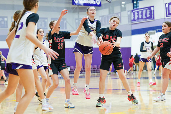 2-25-24 Waunakee 8th Grade Girls vs. Hortonville at BIG BILL & BOB VAN WIE INVITATIONAL  (47)