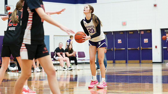2-25-24 Waunakee 8th Grade Girls vs. Hortonville at BIG BILL & BOB VAN WIE INVITATIONAL  (113)