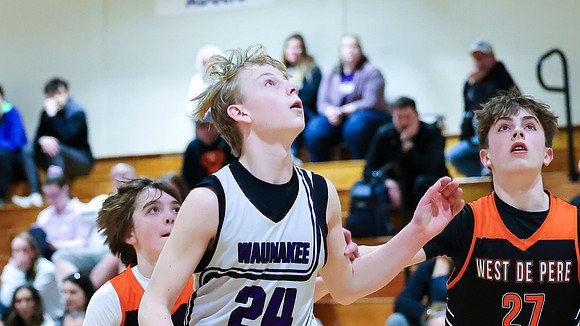 2-25-24 Waunakee 7th Grade Boys vs. West DePere Championship at BIG BILL &BOB VAN WIE INVITATIONAL  (26)