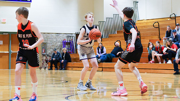 2-25-24 Waunakee 7th Grade Boys vs. West DePere Championship at BIG BILL &BOB VAN WIE INVITATIONAL  (28)