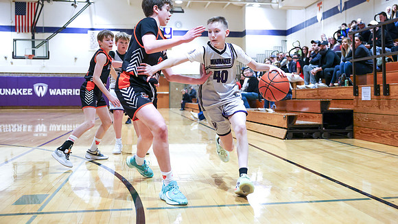 2-25-24 Waunakee 7th Grade Boys vs. West DePere Championship at BIG BILL &BOB VAN WIE INVITATIONAL  (63)