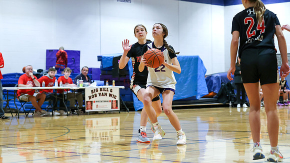 2-25-24 Waunakee 8th Grade Girls vs. Hortonville Championship Game at BIG BILL & BOB VAN WIE INVITATIONAL  (5)