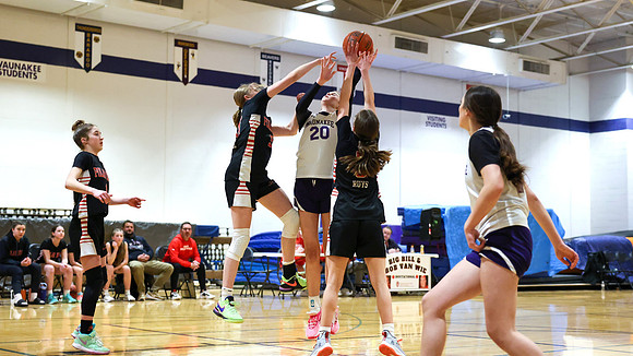 2-25-24 Waunakee 8th Grade Girls vs. Hortonville Championship Game at BIG BILL & BOB VAN WIE INVITATIONAL  (15)