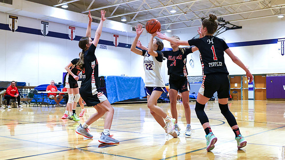 2-25-24 Waunakee 8th Grade Girls vs. Hortonville Championship Game at BIG BILL & BOB VAN WIE INVITATIONAL  (27)