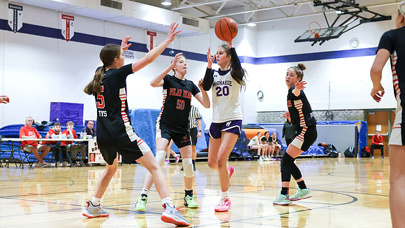 2-25-24 Waunakee 8th Grade Girls vs. Hortonville Championship Game at BIG BILL & BOB VAN WIE INVITATIONAL  (29)