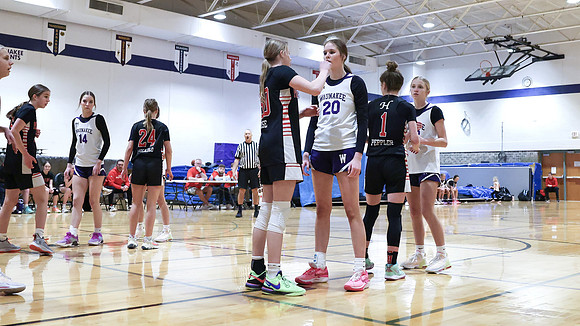 2-25-24 Waunakee 8th Grade Girls vs. Hortonville Championship Game at BIG BILL & BOB VAN WIE INVITATIONAL  (30)