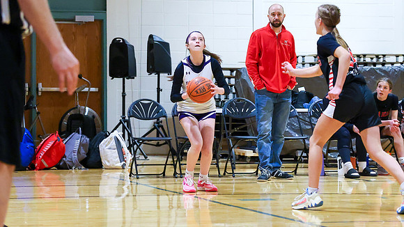 2-25-24 Waunakee 8th Grade Girls vs. Hortonville Championship Game at BIG BILL & BOB VAN WIE INVITATIONAL  (37)