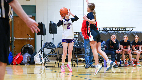 2-25-24 Waunakee 8th Grade Girls vs. Hortonville Championship Game at BIG BILL & BOB VAN WIE INVITATIONAL  (39)