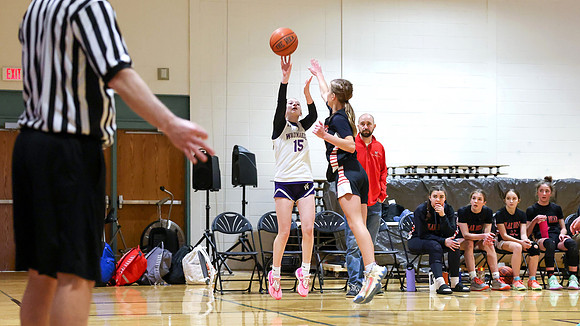 2-25-24 Waunakee 8th Grade Girls vs. Hortonville Championship Game at BIG BILL & BOB VAN WIE INVITATIONAL  (40)