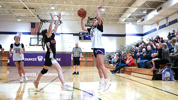 2-25-24 Waunakee 8th Grade Girls vs. Hortonville Championship Game at BIG BILL & BOB VAN WIE INVITATIONAL  (49)