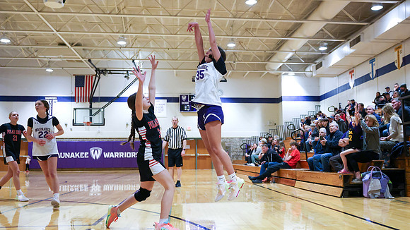 2-25-24 Waunakee 8th Grade Girls vs. Hortonville Championship Game at BIG BILL & BOB VAN WIE INVITATIONAL  (52)