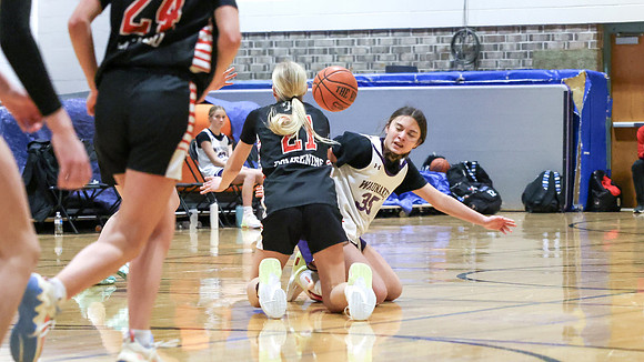 2-25-24 Waunakee 8th Grade Girls vs. Hortonville Championship Game at BIG BILL & BOB VAN WIE INVITATIONAL  (56)