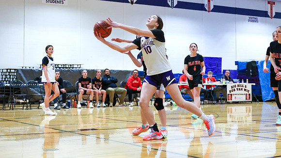 2-25-24 Waunakee 8th Grade Girls vs. Hortonville Championship Game at BIG BILL & BOB VAN WIE INVITATIONAL  (63)