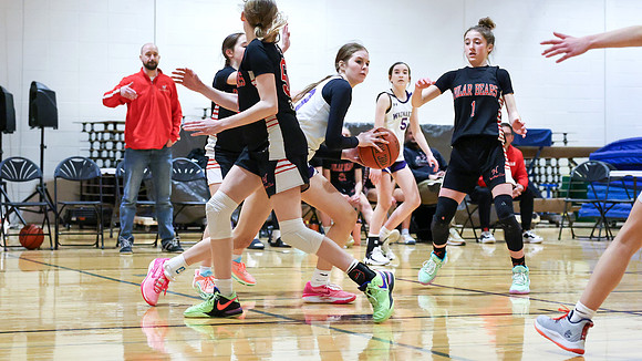 2-25-24 Waunakee 8th Grade Girls vs. Hortonville Championship Game at BIG BILL & BOB VAN WIE INVITATIONAL  (71)