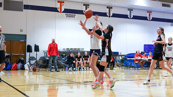 2-25-24 Waunakee 8th Grade Girls vs. Hortonville Championship Game at BIG BILL & BOB VAN WIE INVITATIONAL  (84)