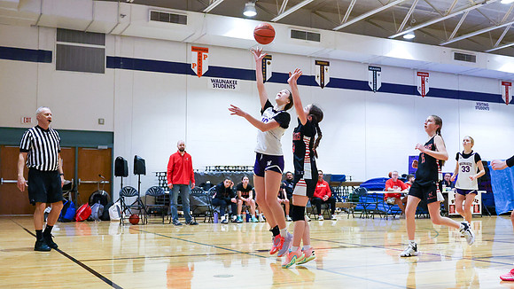 2-25-24 Waunakee 8th Grade Girls vs. Hortonville Championship Game at BIG BILL & BOB VAN WIE INVITATIONAL  (85)