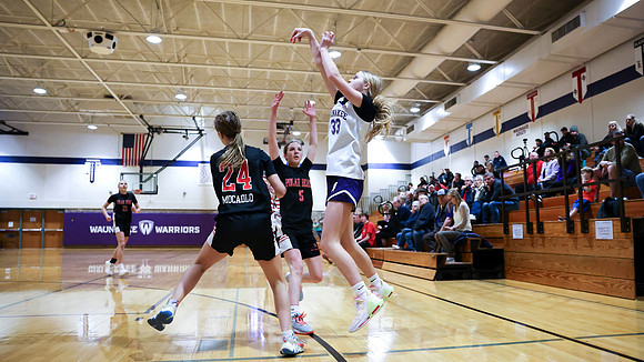 2-25-24 Waunakee 8th Grade Girls vs. Hortonville Championship Game at BIG BILL & BOB VAN WIE INVITATIONAL  (93)