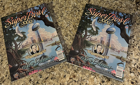 325 Superbowl XXXI  Game Program 2 Issues in New Orleans Pack vs. Patriots Jan 26, 1997