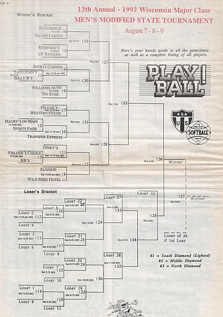 1992 Major State Tournament Program  (14)