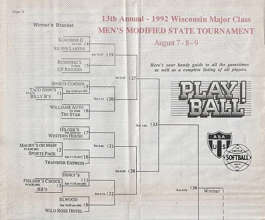 1992 Major State Tournament Program  (13)