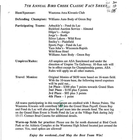 1994 7th Annual Major Bird Creek Classic Wautoma (2)