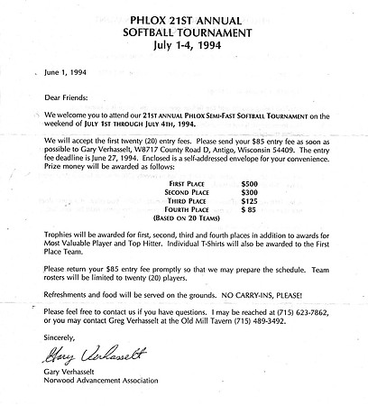 1994 Phlox 21st Annual Tournament