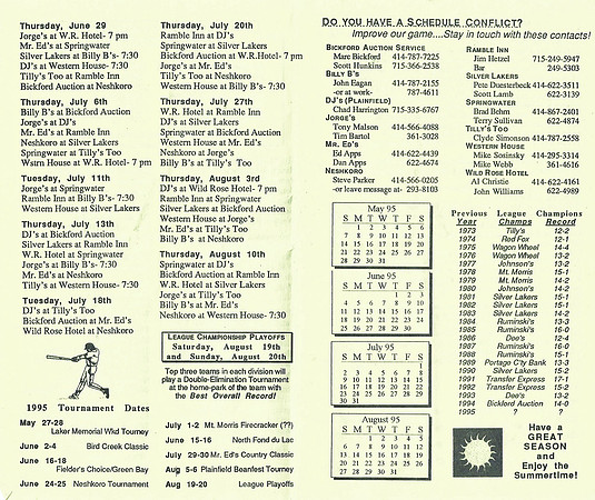 1995 Waushara County Classic League (2)