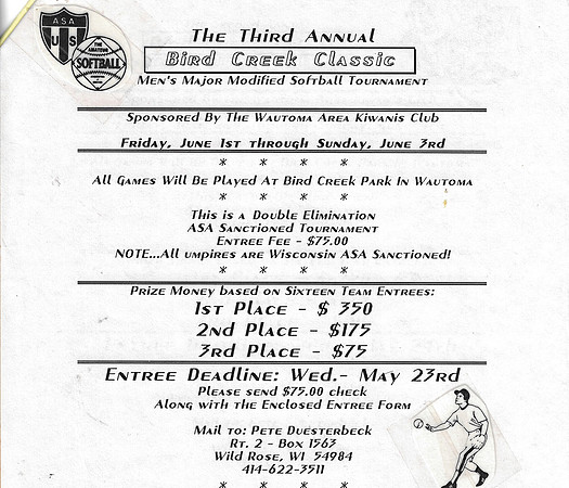 1990 3rd  Annual Major Bird Creek Classic Wautoma (2)