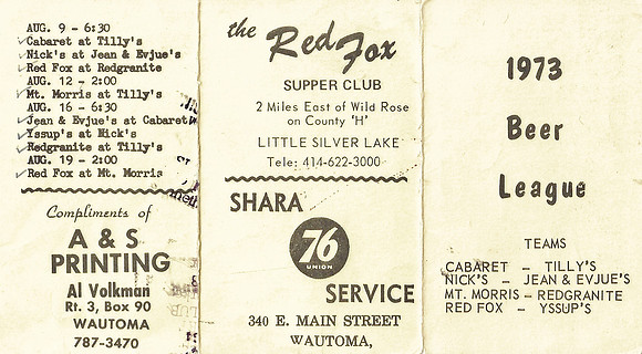 1973 Waushara County Beer League