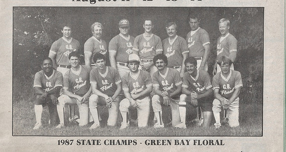 1987 Major State Champions - Green Bay Floral