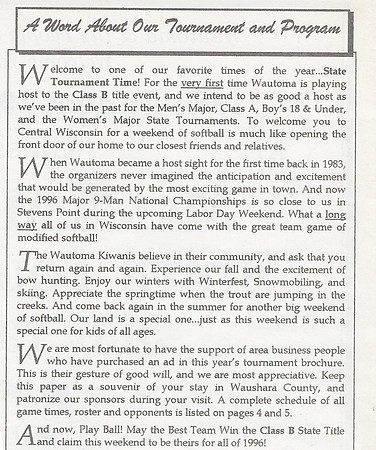 1996 Class B State Tournament Program  (30)