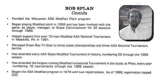 1989 Bob Splan Hall of Fame Hall of Honor