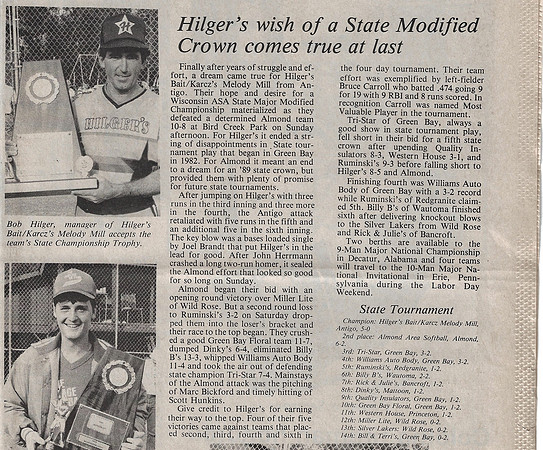 1989 Major A State Tournament Wautoma  (.2)