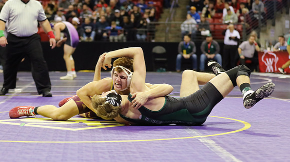 Waterloo 160 lbs. Trevor Firari Match #1 State Tournament 2023  (41)