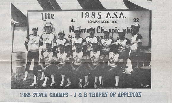 1985 Major State Champions J & B Trophy