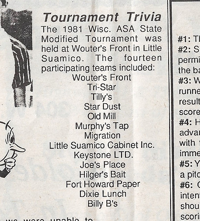 1981 Major State Tournament